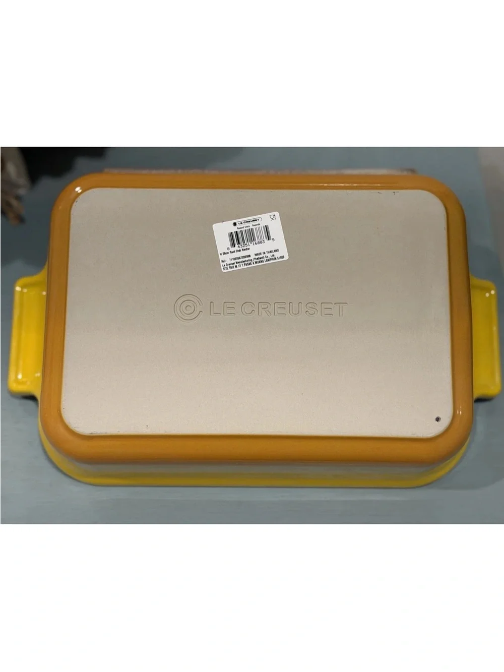 Le Creuset Stoneware Heritage Rectangular Dish 26 cm 2.5 qt Nectar Yellow NEW